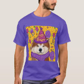 秋田犬 Tシャツ (正面)