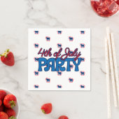 秋田県の愛国赤白と青7月4日 スタンダードカクテルナプキン (インサイチュ)