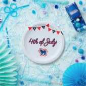 秋田県の愛国赤白と青7月4日 ペーパープレート (パーティー)