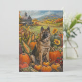 秋田秋の収穫感謝祭の犬 シーズンカード (スタンド正面)