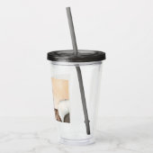 秋田絵画の – かわいいオリジナルドッグアート アクリルタンブラー (左)