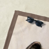 秋田絵画の – かわいいオリジナルドッグアート ビーチタオル (インサイチュ)