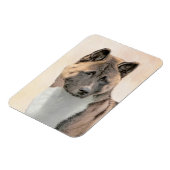 秋田絵画の – かわいいオリジナルドッグアート マグネット (左側)