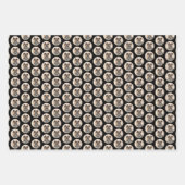 秋田絵画の – かわいいオリジナルドッグアート ラッピングペーパーシート (正面3)