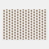 秋田絵画の – かわいいオリジナルドッグアート ラッピングペーパーシート (正面2)