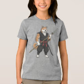 秋田闘犬の冒険 トライブレンドTシャツ (正面)