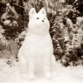 秋田雪だるまおもしろい風景雪のシーンのクリスマス シーズンカード
