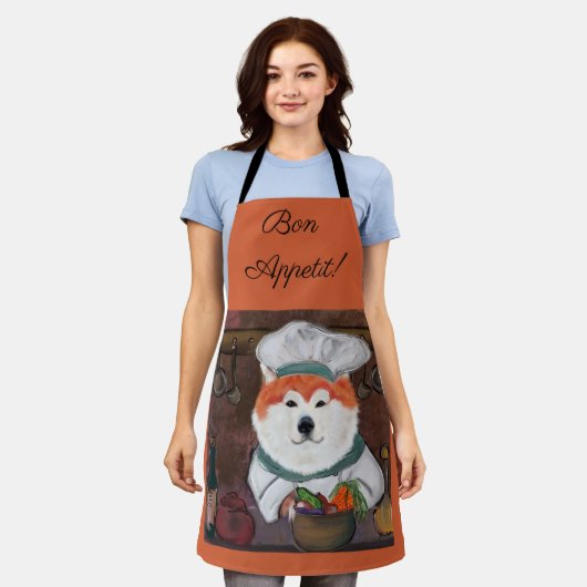 秋田 エプロン (着用した状態)