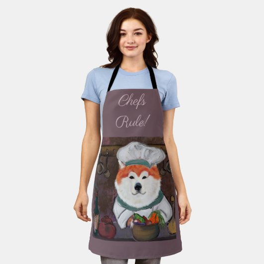 秋田 エプロン (着用した状態)