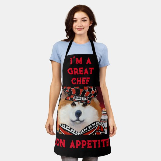 秋田 エプロン (着用した状態)