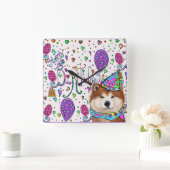 秋田 スクエア壁時計 (ホーム)