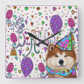 秋田 スクエア壁時計 (正面)