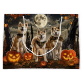 秋田 ハロウィン スプーキー ラージペーパーバッグ (正面)