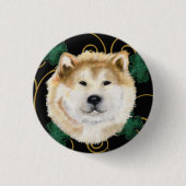 秋田 缶バッジ (正面)