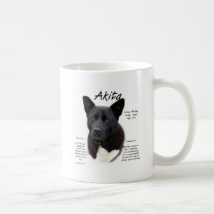 秋田(blk)の歴史のデザイン コーヒーマグカップ