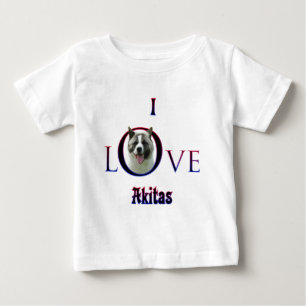 秋田Iラブ ベビーTシャツ