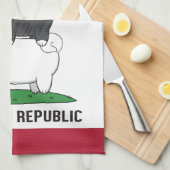 秋田Inu共和国 キッチンタオル (四つ折り)