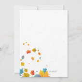 秋男の赤ちゃんシャワー 招待状 (裏面)