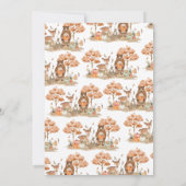 秋男女兼用ウッドランドベビーシャワー 招待状 (裏面)