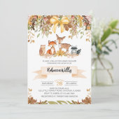 秋男女兼用ウッドランドベビーシャワー 招待状 (スタンド正面)