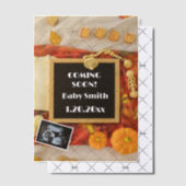 秋男女兼用パンプキンベビー発表 ベラム紙招待状 (オフセット (招待状))