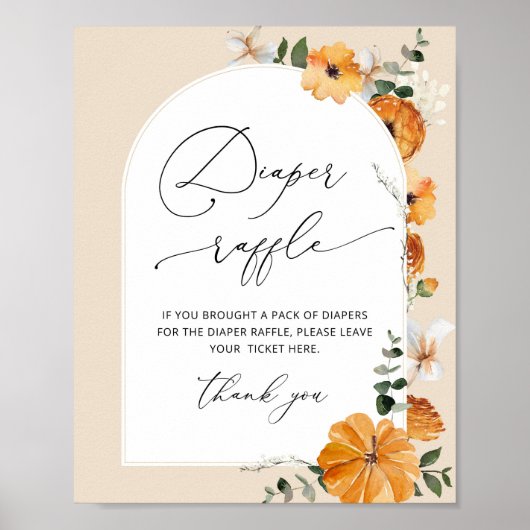 秋男女兼用フローラアーチおむつラッフル ポスター (正面)