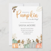 秋男女兼用秋ベビーシャワー招待状 招待状 (正面)