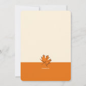 秋番号誕生日招待状 招待状 (裏面)