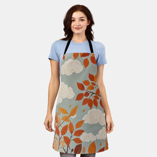 秋登り エプロン (着用した状態)