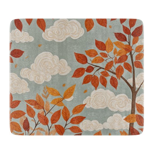 秋登り カッティングボード (正面)