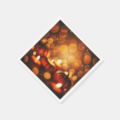 秋白熱［赤熱］光を放つカボチャ《写真》ぼけ味エフェクトデクページ紙 スタンダードカクテルナプキン (角)