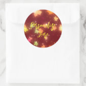 秋白熱［赤熱］光を放つカラフルカエデ葉茶色オレンジ ラウンドシール (バッグ)