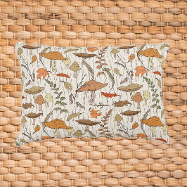 秋真菌と葉 – シームレスなパターン。 アクセントクッション