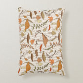 秋真菌と葉 – シームレスなパターン。 アクセントクッション (正面(垂直))