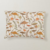 秋真菌と葉 – シームレスなパターン。 アクセントクッション (裏面)