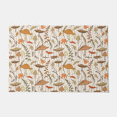 秋真菌と葉 – シームレスなパターン。 ドアマット (正面)