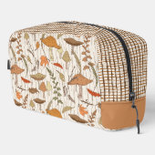 秋真菌と葉 – シームレスなパターン。 ドップキット (右コーナー)