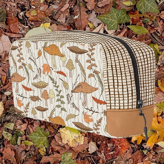 秋真菌と葉 – シームレスなパターン。 ドップキット