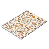 秋真菌と葉 – シームレスなパターン。 ノートブック (左側)