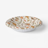 秋真菌と葉 – シームレスなパターン。 ペーパーボウル (傾斜あり)