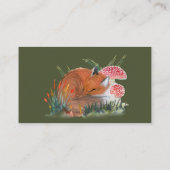 秋眠いキツネおむつラッフルチケットエンクロージャ エンクロージャーカード (裏面)