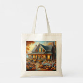 秋祝のチャーム トートバッグ (裏面)