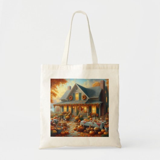 秋祝のチャーム トートバッグ (正面)