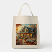 秋祝のチャーム トートバッグ (裏面)