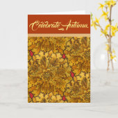 秋祝 カード (黄色い花)