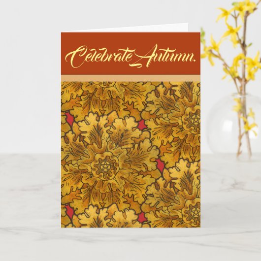 秋祝 カード (黄色い花)