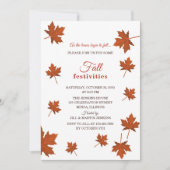 秋祭りパーティの招待状 招待状 (正面)
