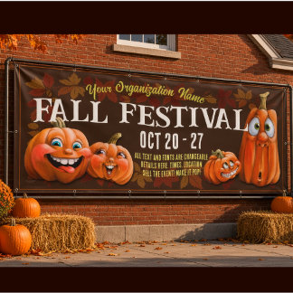 秋祭り バナー、かぼちゃ パーティー、ハロウィン 横断幕