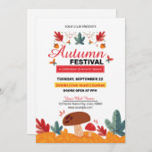 秋祭り フライヤー 招待状 (正面/裏面)