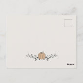 秋私たちのリトルカボチャ誕生ベビー発表 ポストカード (裏面)